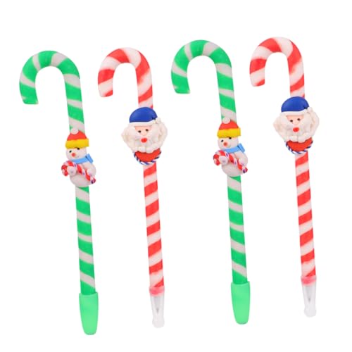HOMSFOU 4Stücke Weihnachtsgeschenk Kugelschreiber Mit Weihnachtsmotiven Santa Schneemann Schreibgeräte Für Schule Büro Und Zuhause Als von HOMSFOU