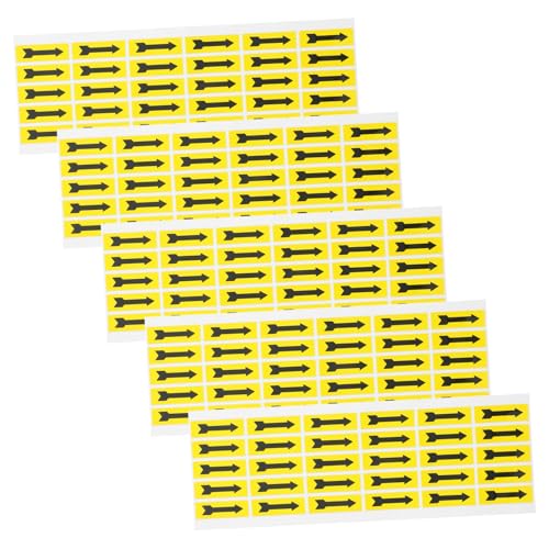 HOMSFOU 5 Blätter -aufkleber Farbig Gerichtet Klein Aufkleber Für Pfeilanzeigegeräte Pfeilaufkleber Für Den Boden Pfeilzeichen Yellow Selbstklebendes Papier HOMSFOU 5 Blätter -aufkleber Farbig Gerichtet Klein Aufkleber Für Pfeilanzeigegeräte Pfeilaufkleber Für Den Boden Pfeilzeichen Yellow Selbstklebendes Papier von HOMSFOU