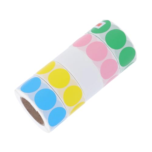 HOMSFOU 5 Rollen Selbstklebende Etikettenpapieraufkleber Und Punktetiketten Kleine Klebeetiketten Bewegliche Farbthermoetiketten Kreisförmiges Klebeband Kleine Etiketten Runde HOMSFOU 5 Rollen Selbstklebende Etikettenpapieraufkleber Und Punktetiketten Kleine Klebeetiketten Bewegliche Farbthermoetiketten Kreisförmiges Klebeband Kleine Etiketten Runde von HOMSFOU