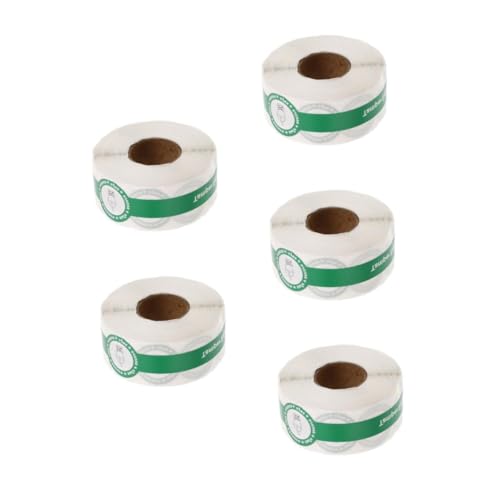 HOMSFOU 5 Rollen siegel aufkleber nachweisen Etikett Das Backsiegelaufkleber DIY backen aufkleber Siegelaufkleber für Backwaren manipulationssicheres Klebeband Bäckerei Aufkleber PVC Grün HOMSFOU 5 Rollen siegel aufkleber nachweisen Etikett Das Backsiegelaufkleber DIY backen aufkleber Siegelaufkleber für Backwaren manipulationssicheres Klebeband Bäckerei Aufkleber PVC Grün von HOMSFOU
