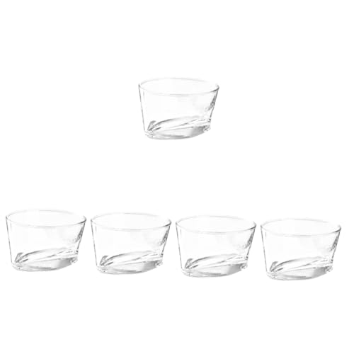 HOMSFOU 5 Stück Glas-Dessertbecher Käsekuchenbehälter Essenstablett Klare Gläser Dessertbecher Klare Glas-Eisbecher Parfait-Gläser Dessert-Aufbewahrungsgläser Parfait-Becher von HOMSFOU