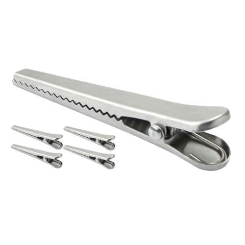HOMSFOU 5 Stück Krokodilklemme aus Edelstahl Clips für Lebensmittelbeutel Essensclips Beutelklammern für Essen Klammern für Taschen Beutelverschlussklammern Rostfreier Stahl Silber HOMSFOU 5 Stück Krokodilklemme aus Edelstahl Clips für Lebensmittelbeutel Essensclips Beutelklammern für Essen Klammern für Taschen Beutelverschlussklammern Rostfreier Stahl Silber von HOMSFOU