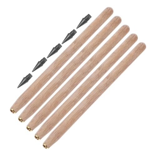 HOMSFOU 5Stücke Tintenloser Bleistift Wiederverwendbarer Holzbleistift Für Endloser Bleistift Zeichnen Und Schreiben Kein Anspitzen Erforderlich Für Schule Und Kunstprojekte von HOMSFOU