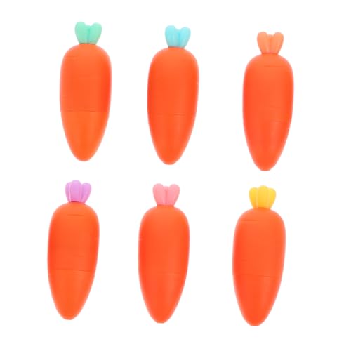 HOMSFOU 6 Stück Karotten-Textmarker Glitzer-Textmarker Farbige Highlighter Büro-Must-Haves Pastellmarker Pastell-Textmarker ästhetische Highlighter Plastik Orange HOMSFOU 6 Stück Karotten-Textmarker Glitzer-Textmarker Farbige Highlighter Büro-Must-Haves Pastellmarker Pastell-Textmarker ästhetische Highlighter Plastik Orange von HOMSFOU