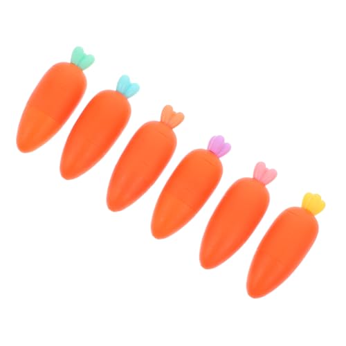 HOMSFOU 6 Stück Karotten Textmarker Karotten Glitzer Textmarker Bürobedarf Büro Must Haves Textmarker Für Die Schule Farb Textmarker Pastell Textmarker Pastell Marker Orange HOMSFOU 6 Stück Karotten Textmarker Karotten Glitzer Textmarker Bürobedarf Büro Must Haves Textmarker Für Die Schule Farb Textmarker Pastell Textmarker Pastell Marker Orange von HOMSFOU