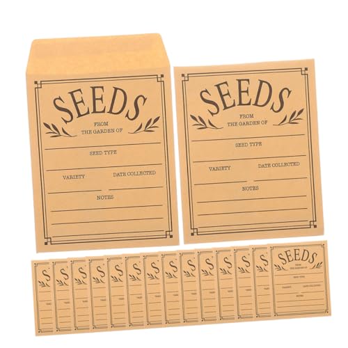 HOMSFOU 60 Stück Saatumschlagbeutel Umschläge Zur Aufbewahrung Von Blumen Umschläge Aus Geldpapier Tasche Wiederverwendbare Samenumschläge Begrüßen Überprüfen Gemüse Tipp Kraftpapier Brown von HOMSFOU