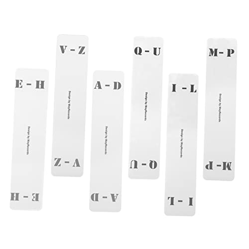 HOMSFOU 6Stücke Acryl Trennwände Für Vinylsammlung Vertikale Etikettenkarten Zur Alphabetischen Sortierung Von Schallplatten Zubehör Für Musikliebhaber von HOMSFOU