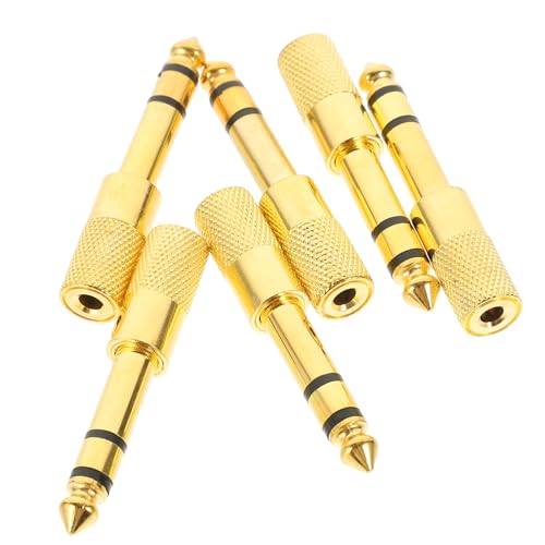 HOMSFOU 6Stücke Audioadapter Professionelle Klinkenstecker für Lautsprecher Mikrofon Gitarre Stabile Audioverbindung Hohe Kompatibilität von HOMSFOU