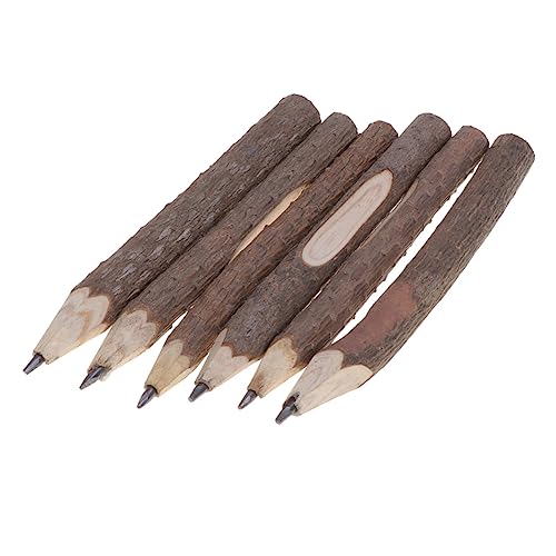 HOMSFOU 6Stücke Naturrindenstifte Umweltfreundliche Ast Bleistifte Für Zeichnungen Für Künstler Und Veranstaltungen Perfektes von HOMSFOU