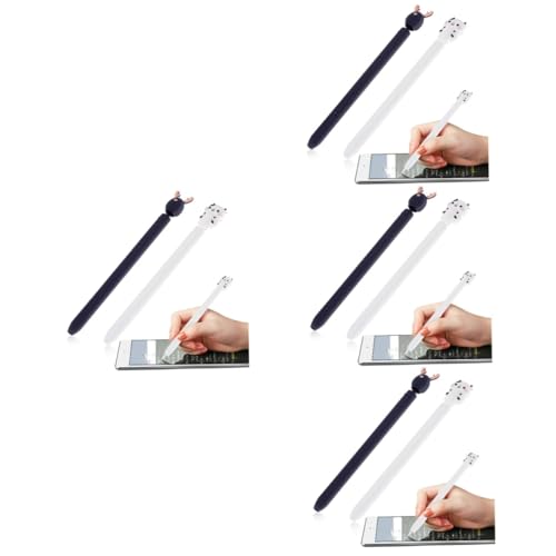 HOMSFOU 8 STK Apfel penci pens Sleeve stifte aufbewahrung Stylus-Generationshülle Ipencil Cover der 2. Generation Stylus-Stifthülle aus Silikon Cartoon-Stylus-Hülle berühren Stift Kappe von HOMSFOU