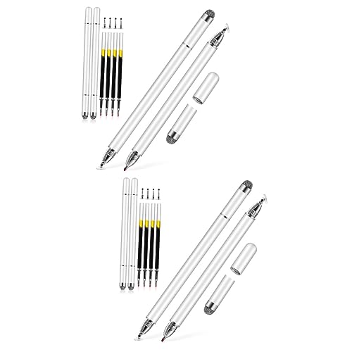 HOMSFOU 8 Sätze Stift Multifunktional universal Pen schreibkladde schtift pens capacitive Stylus Pen Drawing Pen silikonspitzen touchpen tragbar Tablette Student Edelstahllegierung von HOMSFOU