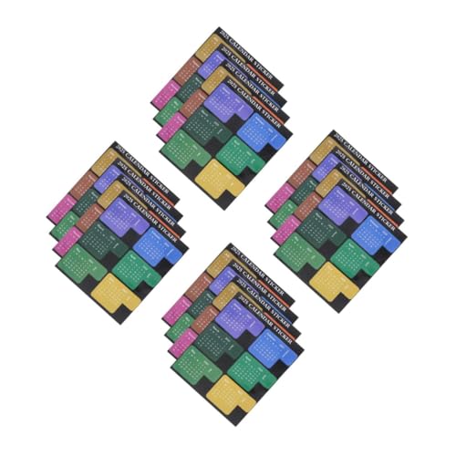 HOMSFOU 8 Sets Klebeband Mini Monatsregisterkarten Niedliche Aufkleber Kalenderaufkleber Registerkarten Klebekalender Ästhetische Notizen Kalender Registerkarten Planer Aufkleber von HOMSFOU