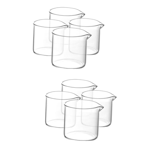 HOMSFOU 8 Stk Milchbecher Aus Glas Mit Einem Auslauf Mini Milchkännchen Milchglasbecher Kaffee Milch Wasserkocher Milchkännchen Glas Krüge Für Kaffeesirup Espressotasse Schatz Keramik von HOMSFOU