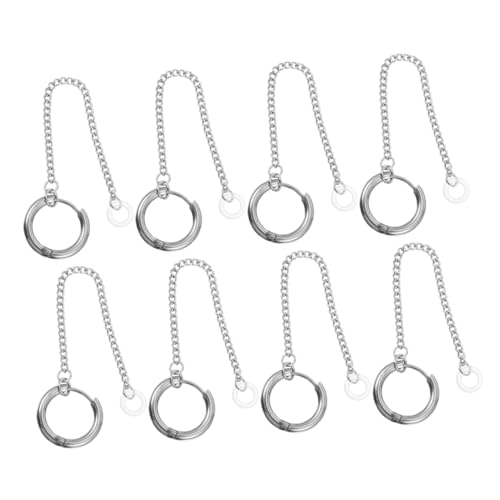 HOMSFOU 8 Stück Anti-Verlust-Ohrringe Ohrringkette Für Kopfhörer Kreativer Kopfhörer Mädchen Gegen Verlorene Ohrringe Kopfhörerkette Anti-verlorene Ketten Für Kopfhörer Stahl Silver von HOMSFOU