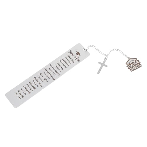 HOMSFOU Abschluss -Lesezeichen glückwunsch grad dekorationen College-Abschlussdekorationen Bachelor -Hutdekoration Abschlussgeschenke Rostfreier Stahl Silver von HOMSFOU