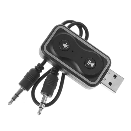 HOMSFOU Audio Adapter 2 1 USB Transmitter Und Receiver Für Auto | Plug and Play Audio Receiver | Kabelloser Audioadapter Für Kfz Stereoanlage Mit AUX von HOMSFOU