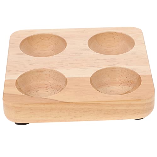 HOMSFOU Aufbewahrungsbox für Eier Eierhalter-Tablett Eierständer auf dem Tisch Huhn Holztablett Eierhalter für den Kühlschrank Halterung für Kücheneier Aufbewahrungsbasis für Eier Lagerung von HOMSFOU