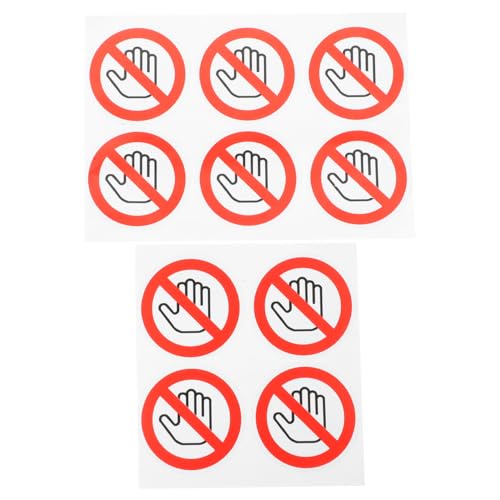HOMSFOU Autoaufkleber 10st Industrielle Warnzeichen Vinyl-schild „bitte Nicht Berühren“. Kein Berührungssicherheitsschild Warnschilder Aufkleber Selbstklebendes Vinyl Boden Baby von HOMSFOU