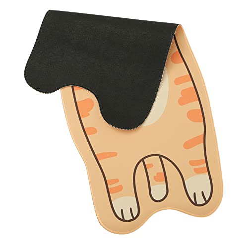 HOMSFOU Cartoon Animal Mouse Pad Ergonomisch klein groß Klaviatur Weiß Tastaturmatten für den Schreibtisch Laptop-Schreibtischunterlage Schreibtischmatte Gummi Orange von HOMSFOU