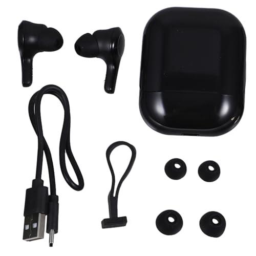 HOMSFOU Drahtlose Ohrhörer TWS mit Mikrofon Noise Cancelling Leichte Stereoanlage für Sport Freizeit Perfekter Tiefen Bass Schwarz von HOMSFOU