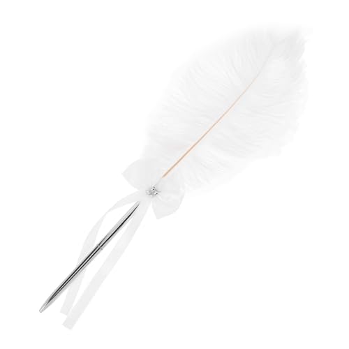 HOMSFOU Eleganter Federstift Goldener Stift Hochzeitsgästebuch Füllfederhalter Damen Federfeder Rustikales Hochzeitsschild Brautparty Federkiel Für Gäste Empfang Und Künstliches von HOMSFOU