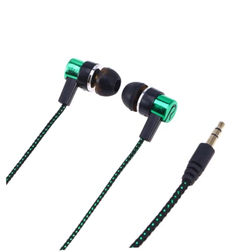 HOMSFOU In-Ear Kopfhörer Mit Heavy Bass Und Geräuschunterdrückung Klinkenstecker Ergonomisches Design Kompatibel Mit Smartphones Und Audiogeräten Grün von HOMSFOU