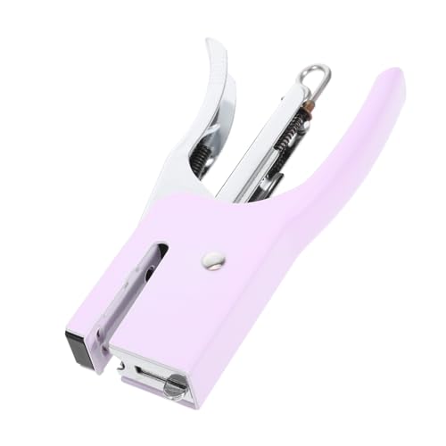 HOMSFOU Grüner Hefter Office stapler - Bürohefter Desk stapler - Schreibtischhefter Mini-Booklet College-Schulbedarf Nettes Schreibtischzubehör handgehaltener Zangenhefter Metall Violett von HOMSFOU