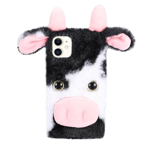 HOMSFOU Handy Abdeckung handyschutz smartphonetasche Smartphone case gehäuse Kuh-Design-Handyhülle plüschige Handyhülle Handy schutzhülle Plüsch schützende Handyhülle Black HOMSFOU Handy Abdeckung handyschutz smartphonetasche Smartphone case gehäuse Kuh-Design-Handyhülle plüschige Handyhülle Handy schutzhülle Plüsch schützende Handyhülle Black von HOMSFOU