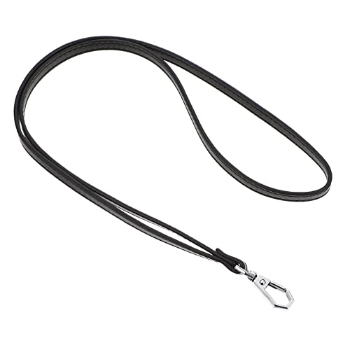 HOMSFOU Hangeseil für Handykarte Kartenhalter Aufhängeband für Arbeitskarten Abzeichenhalter Lanyard Seile zum Aufhängen von Mobiltelefonen Handy Lanyard Abzeichen Schlüsselband Pu Schwarz von HOMSFOU