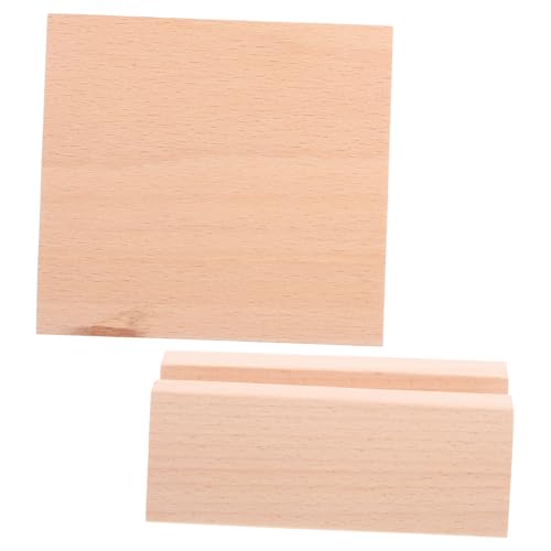 HOMSFOU Holz Kartenhalter Für Postkarten Und Spielkarten Stabiler Holzsockel Aus Buchenholz Und Tragbar Für Zuhause Und Exquisite Handwerkskunst von HOMSFOU
