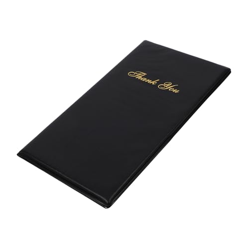 HOMSFOU Inhaber von Restaurants Quittung kartenhalter Checkhalter Scheckbuchhalter Server-Scheckbuch Server buchen Inhaber eines Gastscheckscheins Gästescheckbuch Servierbuch Pu Black von HOMSFOU