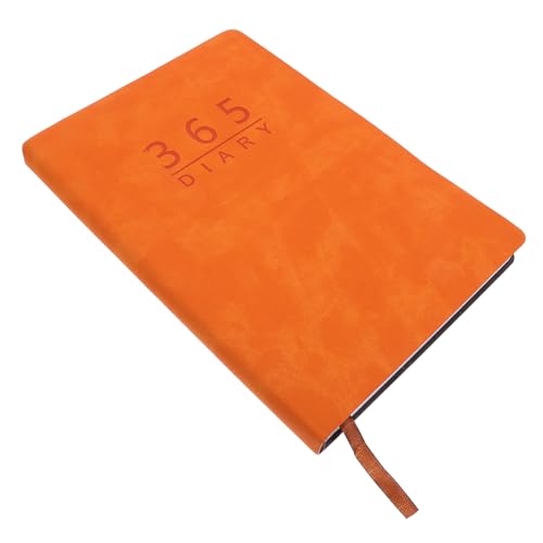 HOMSFOU Kalenderbuch Tagesplaner monatlich Wochenplaner Planung Monatsplaner Slot Blau Zeitmanagement-Notizbuch Haushaltsnotizbuch tragbares Planerbuch Haushaltsplaner Organizer Pu Orange von HOMSFOU