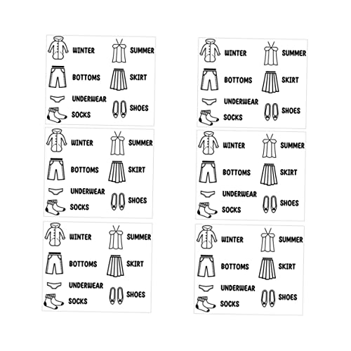 HOMSFOU Kinderetiketten 6 Körbe Dekoration Heimabziehbildern – Shop-sklassifizierung Organisationsbehälter Organisationsstab Kinderzimmer Sortierung Kinder Selbstklebend Schublade von HOMSFOU