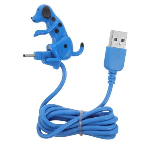 HOMSFOU Kreatives Welpen-Ladekabel handy ladekabel handy datenkabel Lustiges schnelles Angst -Hunde -Ladegerät Schurkenhund-Datenkabel Austauschbares Ladekabel tpe Blue von HOMSFOU