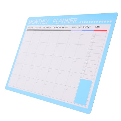 HOMSFOU Magnettafel magnetischer Monatskalender für Kühlschrank Kalendertafel Whiteboard-Kalender weißer Brettkalender Wochenplan Whiteboard Kühlschrank-Whiteboard magnetisch Gummi Blau HOMSFOU Magnettafel magnetischer Monatskalender für Kühlschrank Kalendertafel Whiteboard-Kalender weißer Brettkalender Wochenplan Whiteboard Kühlschrank-Whiteboard magnetisch Gummi Blau von HOMSFOU
