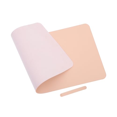 HOMSFOU Mauspad Schreibtischschutzmatte Schreibunterlage für Tastatur und Matte für Schreibtisch Tastatur-Pad Schreibtischunterlagen Tastaturmatte Leder Rosa von HOMSFOU