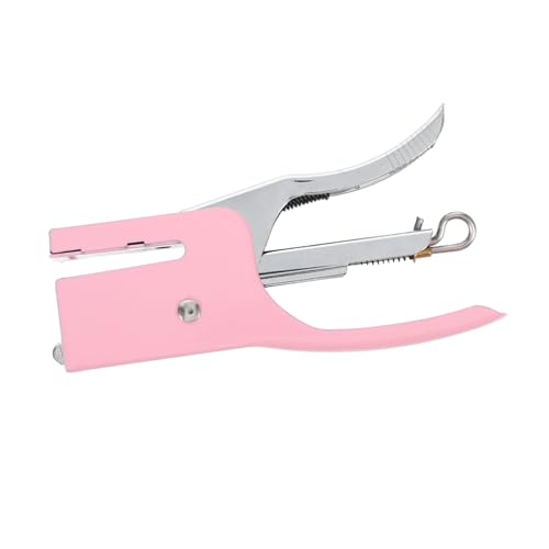 HOMSFOU Metallhefter Mini -hefter Schwarzes Büromaterial Broschürenhefter Heftklammern Standard Goldener Schreibtisch-organizer Schreibtischhefter Langer Hefter Mini-hefter Bürowefter Rosa von HOMSFOU
