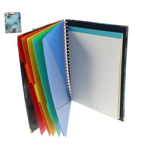 HOMSFOU Multifunktionaler Notizblock Notizbuch Büro Klemmbretter Klemmbrett Ordner Mit Aufbewahrung Klemmbrett Folio Papier Datei Organizer Aktenordner Tragbare Klemmbretter von HOMSFOU