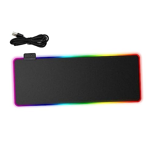 HOMSFOU RGB LED Mauspad Mit Unterlage Gaming Mousepad Für Home Office Und Computerspiele Und Langlebig Modisches Design Mit Bunter Beleuchtung HOMSFOU RGB LED Mauspad Mit Unterlage Gaming Mousepad Für Home Office Und Computerspiele Und Langlebig Modisches Design Mit Bunter Beleuchtung von HOMSFOU