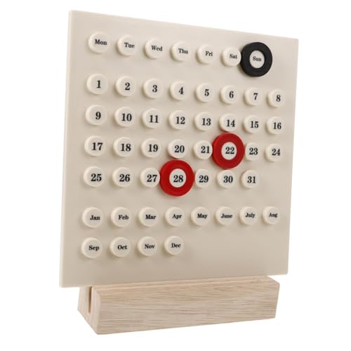 HOMSFOU Retro DIY Tischkalender Ewige Form Täglicher Countdown Kalender Der Büro Flip Desktop Kalender Weiß Stehender Planer Home Papier Bunt Klein Monatlich Modern LED Kunststoff Beige HOMSFOU Retro DIY Tischkalender Ewige Form Täglicher Countdown Kalender Der Büro Flip Desktop Kalender Weiß Stehender Planer Home Papier Bunt Klein Monatlich Modern LED Kunststoff Beige von HOMSFOU