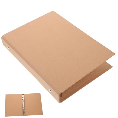 HOMSFOU Ringbuchabdeckung aus Hochwertigem Kraftpapier Nachfüllbarer Binder für Notizen und Dokumente für Schule und Büro Langlebig und Leicht Transportierbar HOMSFOU Ringbuchabdeckung aus Hochwertigem Kraftpapier Nachfüllbarer Binder für Notizen und Dokumente für Schule und Büro Langlebig und Leicht Transportierbar von HOMSFOU