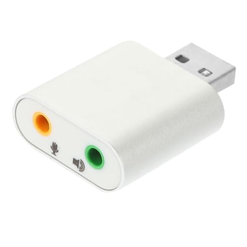 HOMSFOU Robuster USB-soundadapter Aus Aluminium Stereo-wiedergabe für Pc-Laptop-Headset Keine Treiber Erforderlich Kompatibel mit 8/7//xp High von HOMSFOU