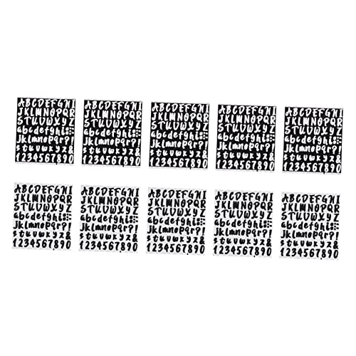 HOMSFOU Selbstklebende Vinyl-Buchstaben und Zahlen, Aufkleber, Alphabet-Aufkleber für Briefkasten, Klassenzimmer, Dekoration, langlebig, 10 Bögen HOMSFOU Selbstklebende Vinyl-Buchstaben und Zahlen, Aufkleber, Alphabet-Aufkleber für Briefkasten, Klassenzimmer, Dekoration, langlebig, 10 Bögen von HOMSFOU