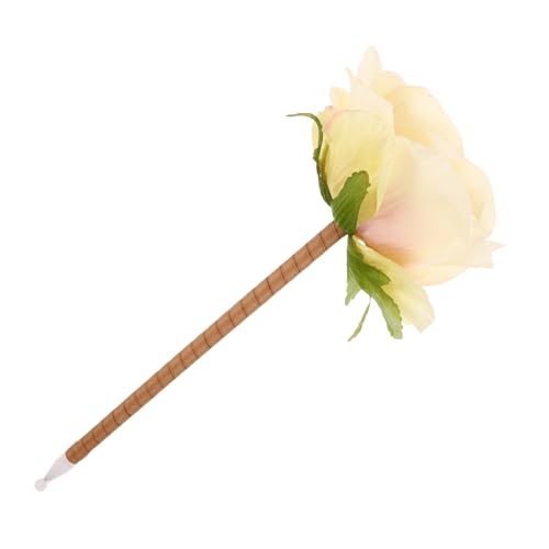 HOMSFOU Simulierter Blumenstraußstift Ausgefallener Stift Erste Kugelschreiber Dekoration Party Hochzeit Zu Hause Muttertag -schreibstift Yellow Plastik von HOMSFOU