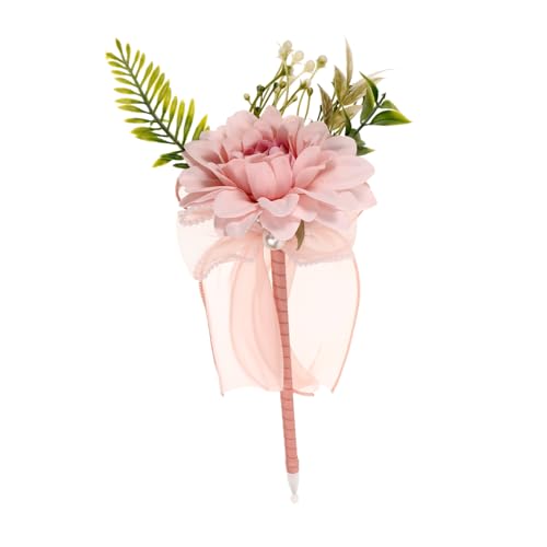 HOMSFOU Simulierter Blumenstraußstift süß dekorativ erste Party groß kugelschreiber artificial flower kugleschreiber mother Künstlicher Blumenstift Geschenkstift zum Muttertag Plastik Rosa von HOMSFOU