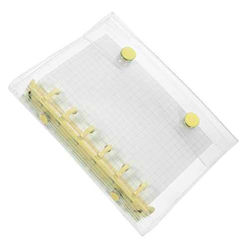 HOMSFOU Taschenbuch Notizbuch mit losen Blättern klares notizbuch Sammelalbum Mini Notizbilder schöner Tagebuch-Notizblock tragbares Loseblatt-Notizbuch PVC Gelb HOMSFOU Taschenbuch Notizbuch mit losen Blättern klares notizbuch Sammelalbum Mini Notizbilder schöner Tagebuch-Notizblock tragbares Loseblatt-Notizbuch PVC Gelb von HOMSFOU