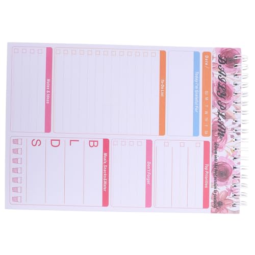 HOMSFOU Terminplan-Notizblock Kalender-Notizbuch Studienplaner Tagesplaner Notizblock Täglicher Planpad Dinge zu tun Notizbuch Planungsunterlage wöchentlicher Schreibtischplaner PVC Rosa HOMSFOU Terminplan-Notizblock Kalender-Notizbuch Studienplaner Tagesplaner Notizblock Täglicher Planpad Dinge zu tun Notizbuch Planungsunterlage wöchentlicher Schreibtischplaner PVC Rosa von HOMSFOU