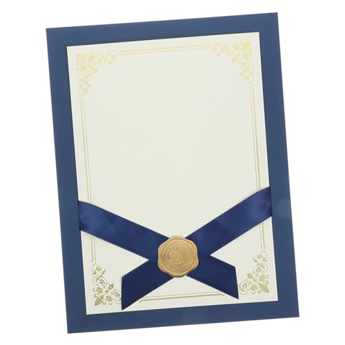 HOMSFOU Urkundenumschlag Inhaber Der Geburtsurkunde Zertifikat Hochzeit Gruß Abschluss Abdeckung Hochschule Diplom Dokumentieren Schwarz Gepolstert Papier Navy von HOMSFOU