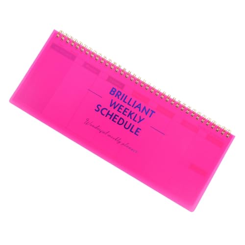 HOMSFOU Wochenplaner kalender tagesplanung Zeitplan Schreibtischplaner Pads wöchentlich Planungsunterlagen Agenda Notebook Notizbilder Tagesplaner Notizblock Taschenplaner Eisen Rosa von HOMSFOU