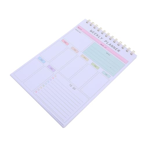 HOMSFOU Wochenplaner-notizblock Tagesplaner Notizblock Zeitblockplaner Wöchentlicher Tischkalender Wochenplanertafel Notizblock Zu Machen Süße Schulsachen Wöchentliches Tagebuch Papier von HOMSFOU